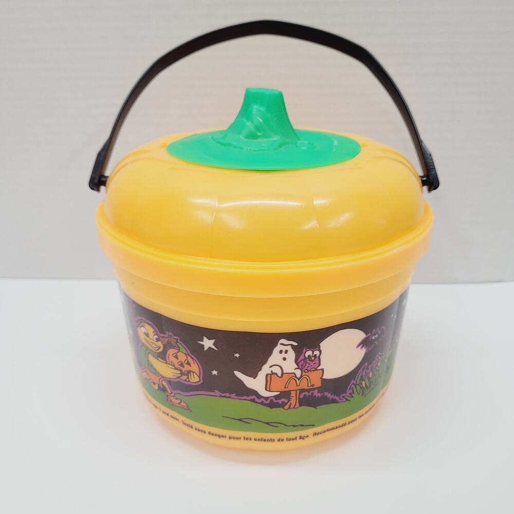 Vintage 1999 McDonald's Happy Meal Halloween Trick or Treat Bucket Pumpkin Pail